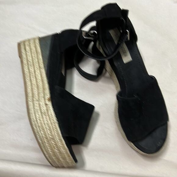 STEVE MADDEN APOLO ESPADRILLE BLACK SANDALS‎ SIZE 8.5M - Picture 2 of 8
